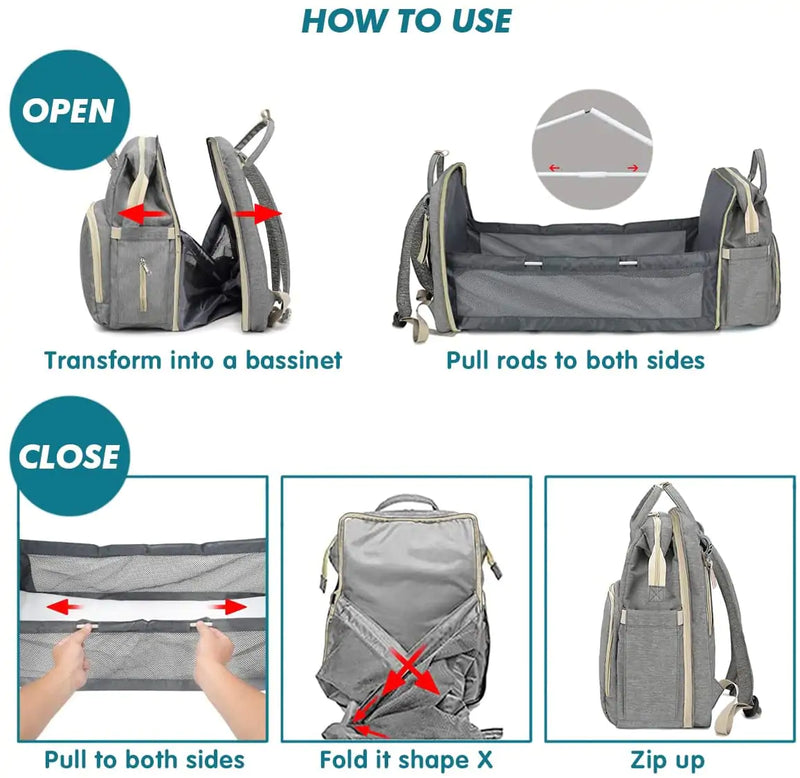 Waterproof Baby Diaper Bag | Diaper Baby Bag | Store & Get